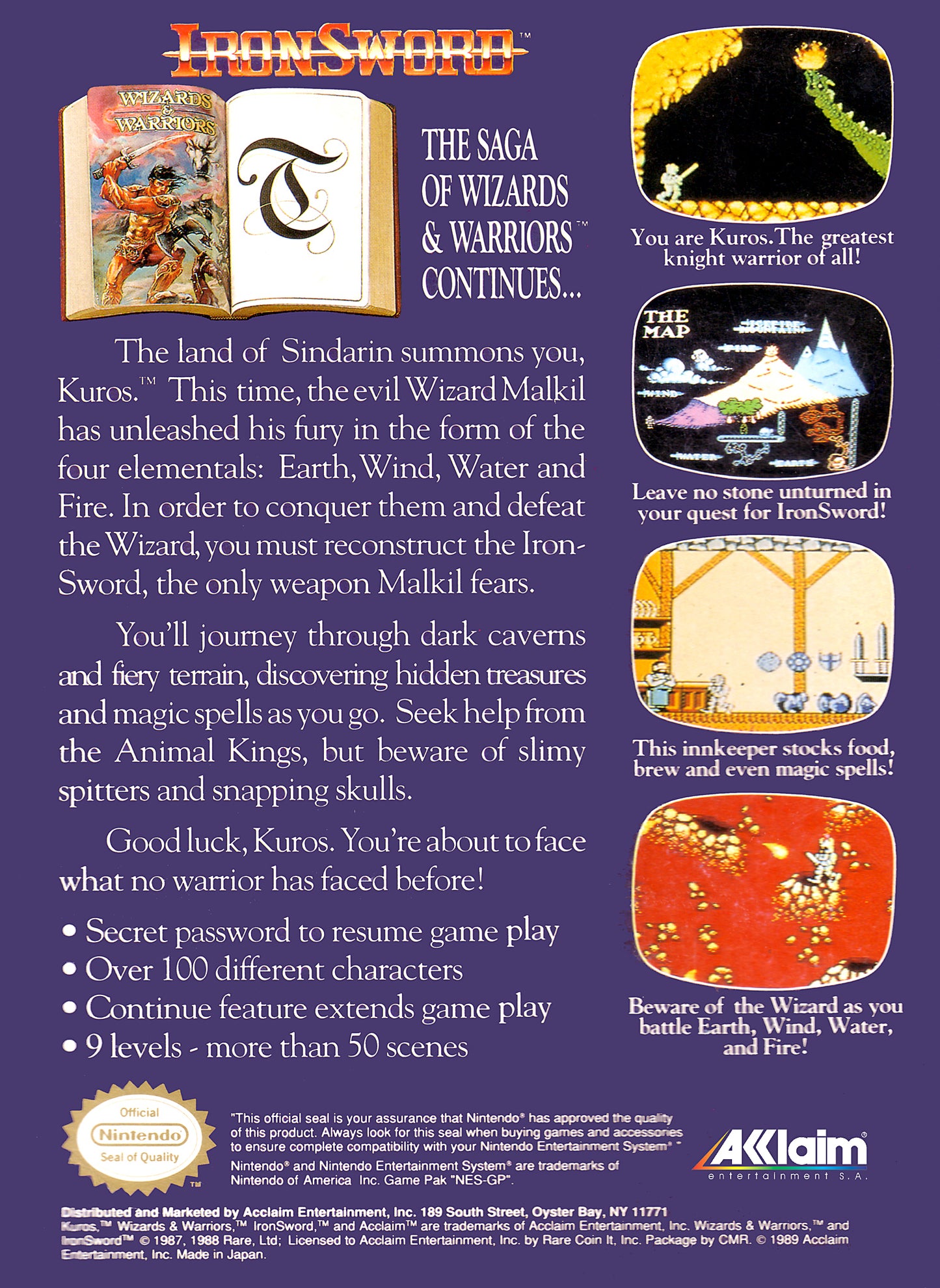 Ironsword: Wizards & Warriors II (Nintendo NES)