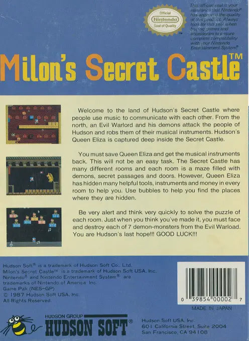 Milon's Secret Castle (Nintendo NES)
