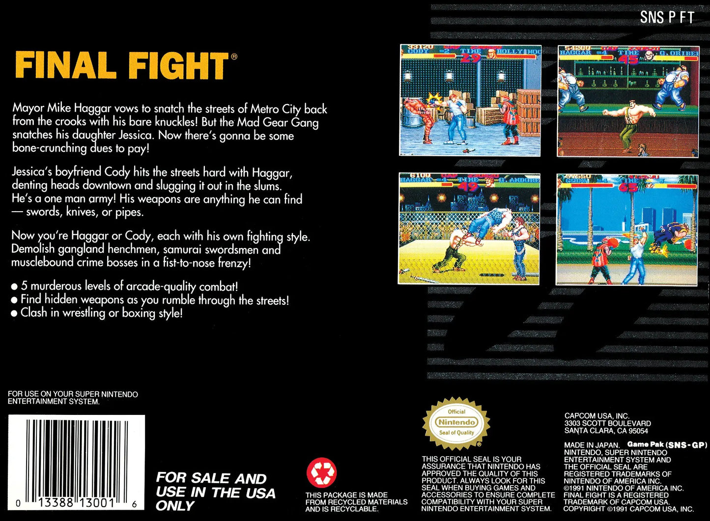 Final Fight (Nintendo SNES)