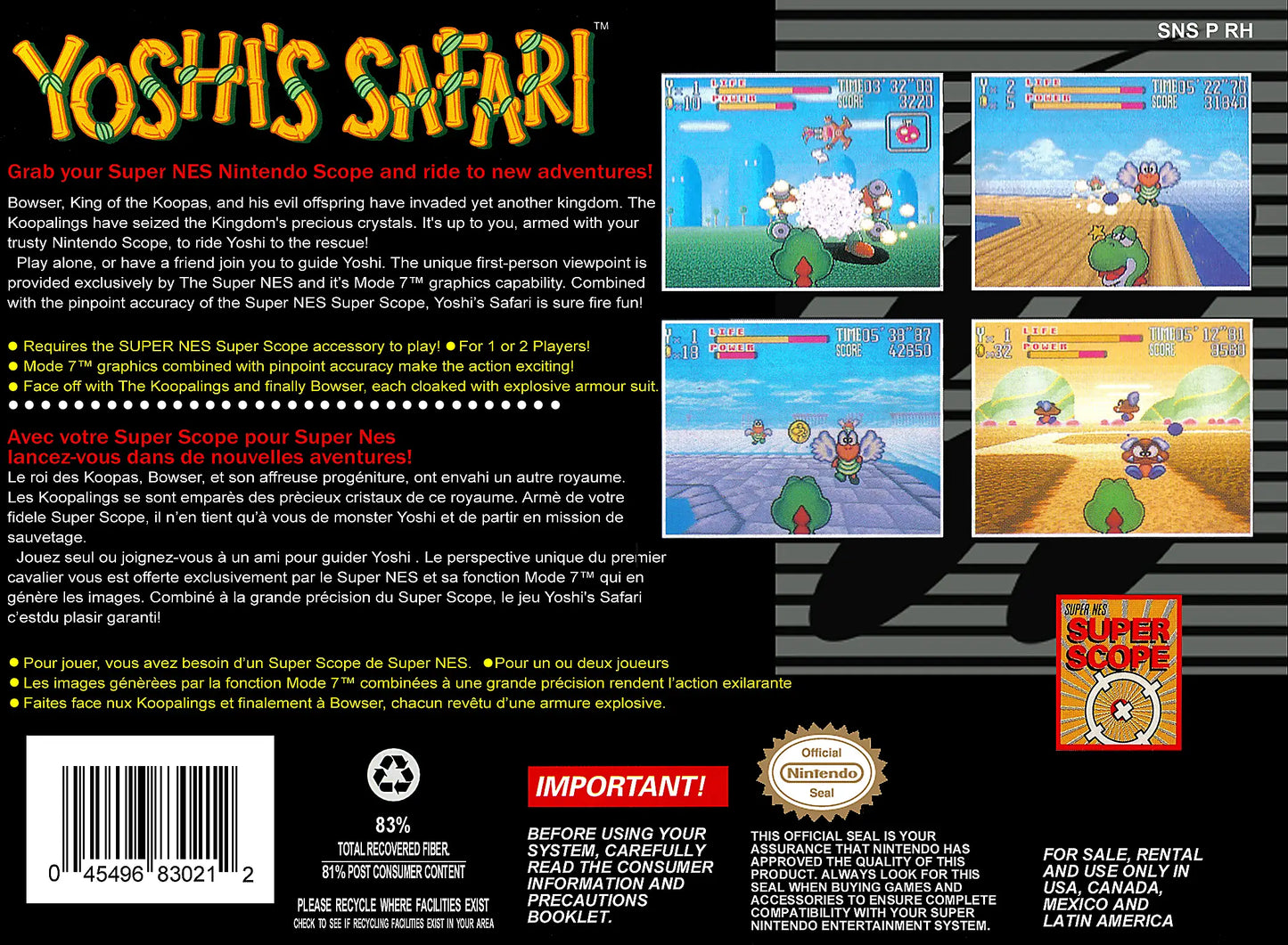 Yoshi's Safari (Nintendo SNES)