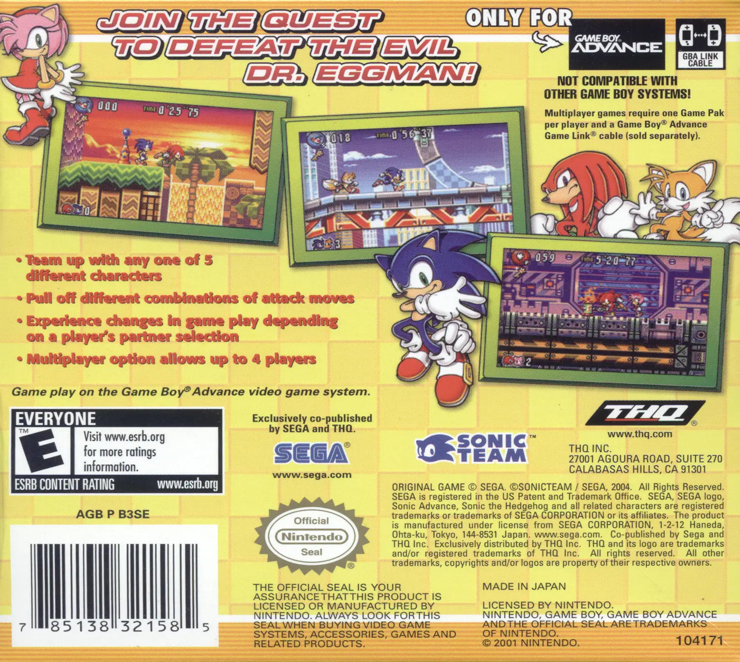 Sonic Advance 3 (Nintendo GBA)