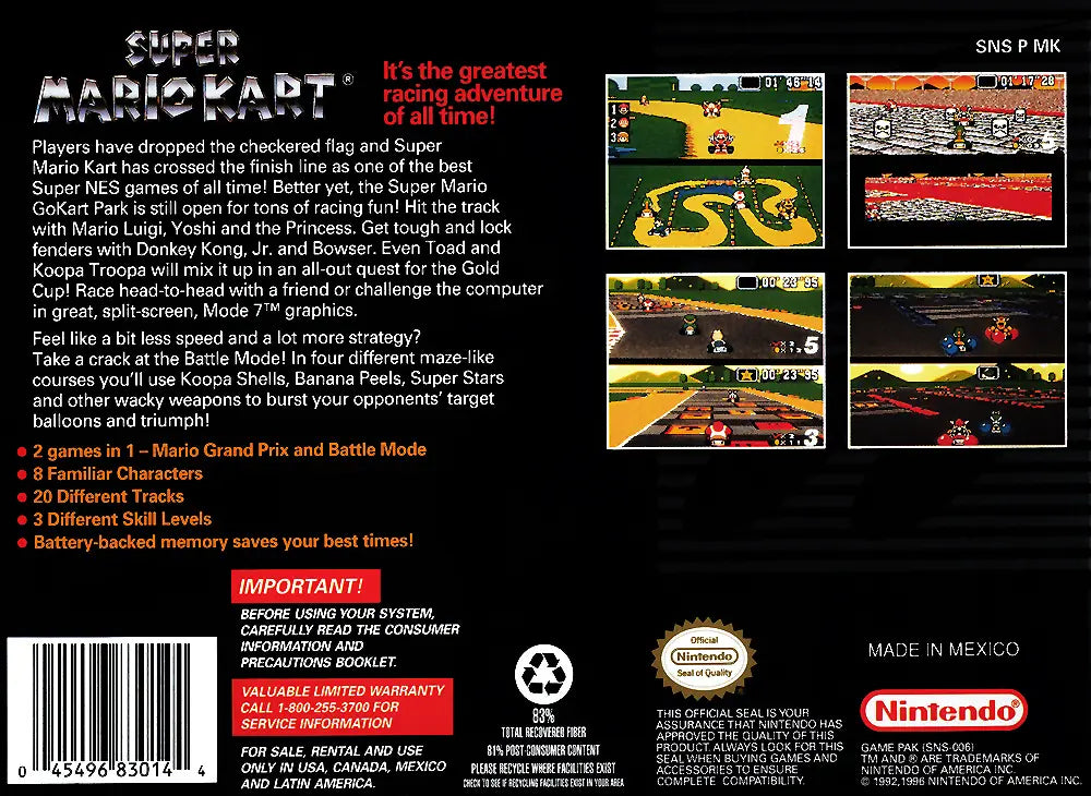 Super Mario Kart (Nintendo SNES)