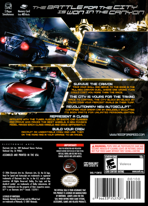 Need for Speed: Carbon (Nintendo GameCube)