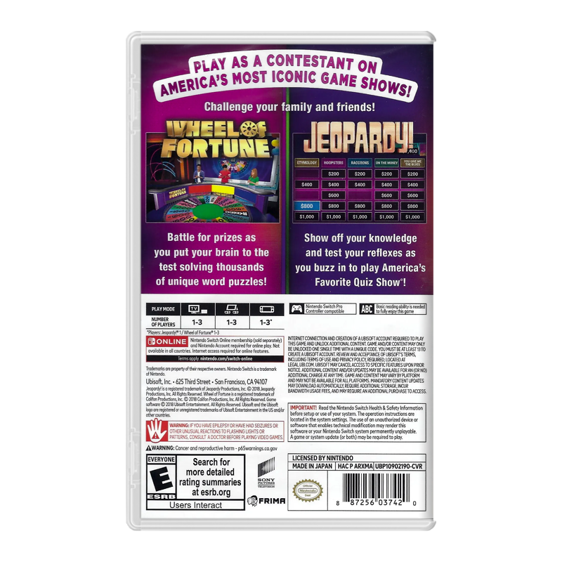 America's Greatest Game Shows: Wheel of Fortune & Jeopardy! (Nintendo Switch)