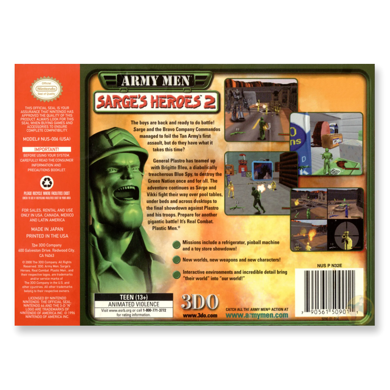 Army Men: Sarge's Heroes 2 (Nintendo 64)