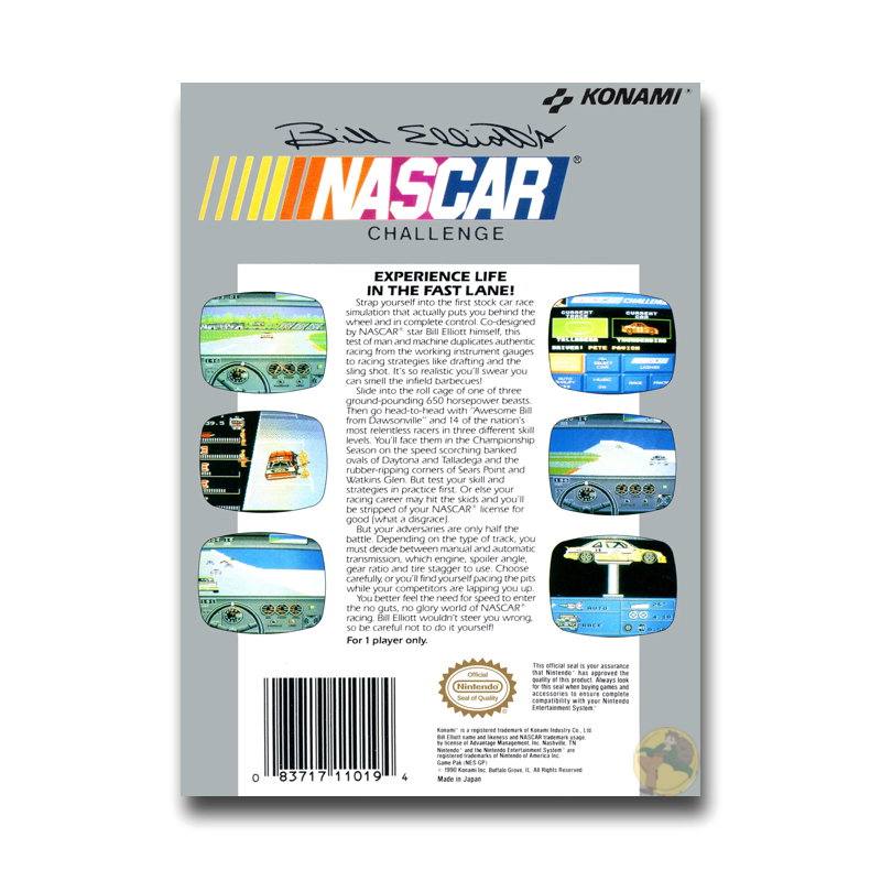 Bill Elliott's NASCAR Challenge (Nintendo NES)