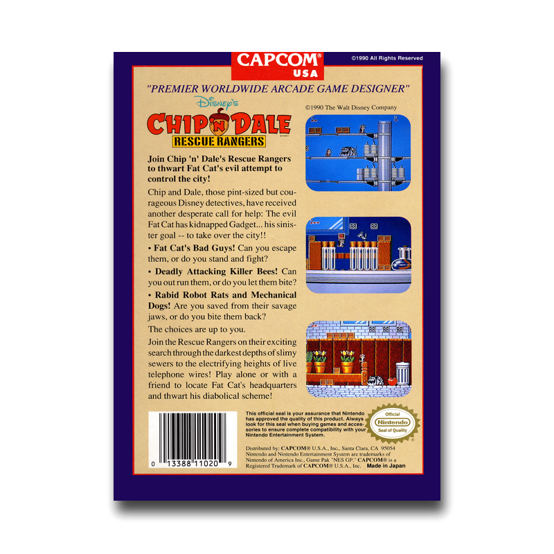 Chip 'n Dale: Rescue Rangers (Nintendo NES)