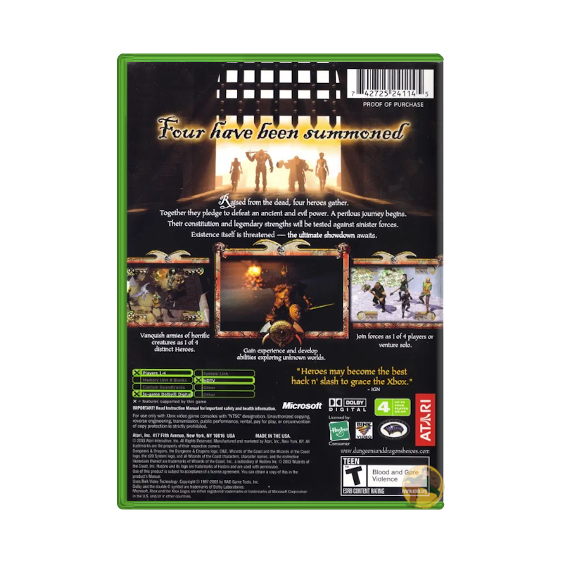 Dungeons & Dragons: Heroes (Microsoft Xbox)