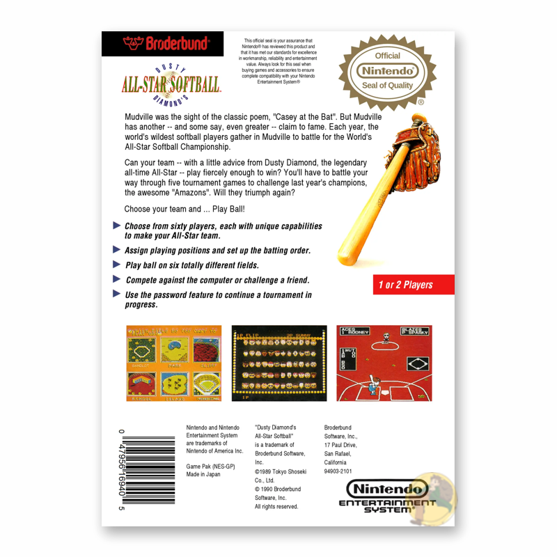 Dusty Diamond's All-Star Softball (Nintendo NES)