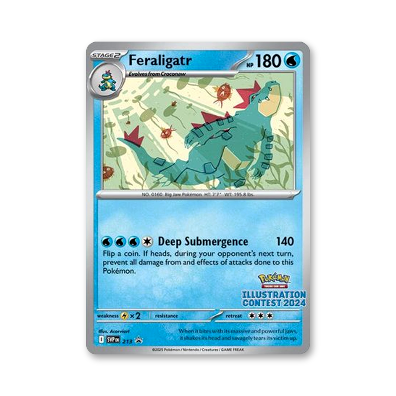 Feraligatr (Illustration Contest 2024) - 213 (Scarlet & Violet Promo Cards)