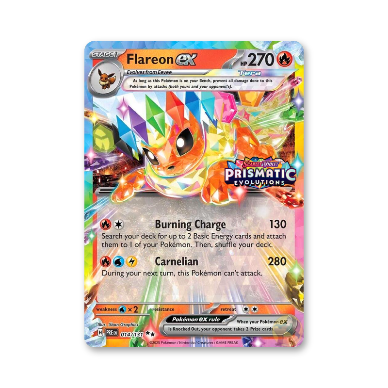 Flareon ex (Prismatic Evolutions Stamp) - 014/131 (Miscellaneous Cards & Products)