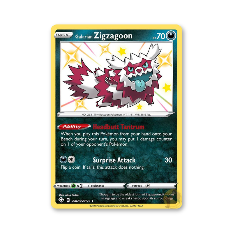 Galarian Zigzagoon - SV078/SV122 (Shining Fates: Shiny Vault)