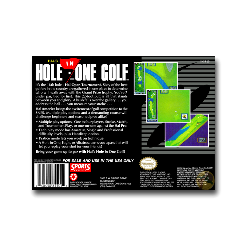 Hal's Hole In One Golf (Nintendo SNES)