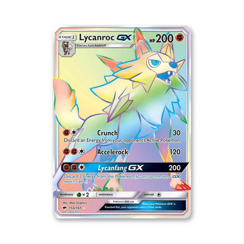 Lycanroc GX (Secret) - 155/147 (Burning Shadows)