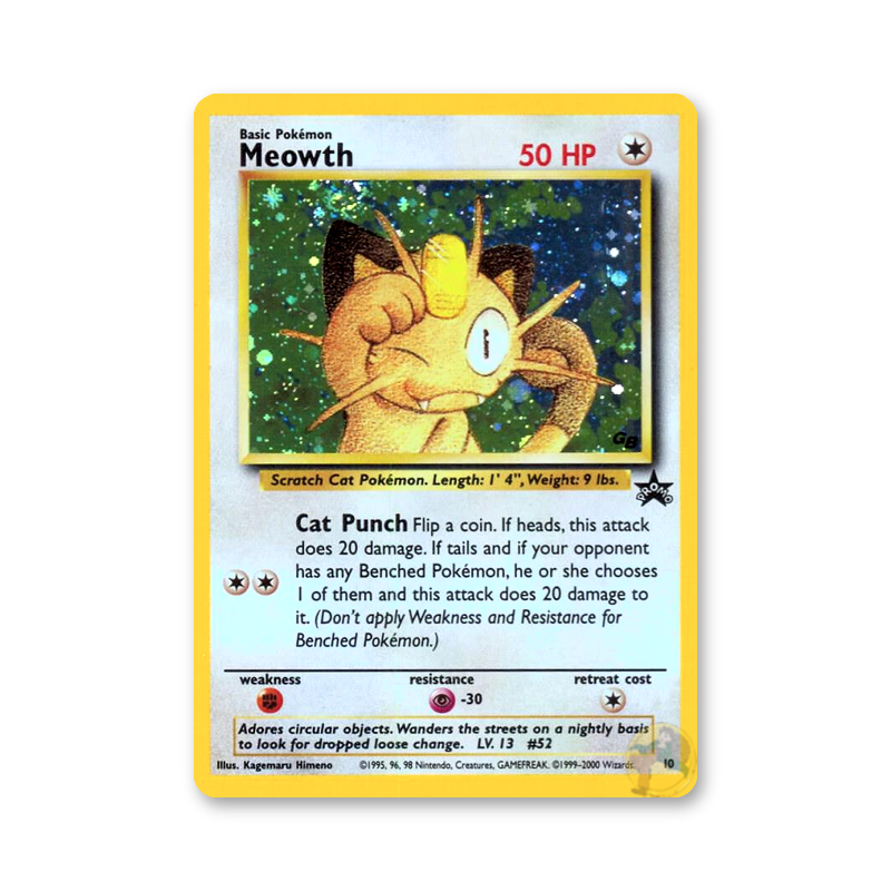 Meowth (Game Boy Stamped) - 10 (Wizards of the Coast Promo Cards)
