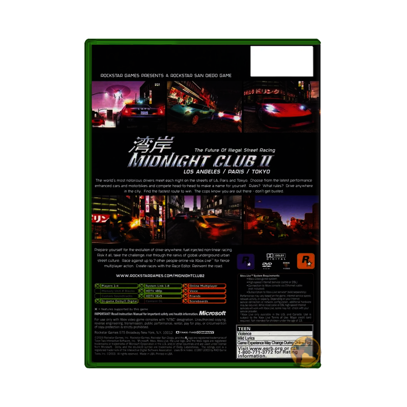 Midnight Club II (Microsoft Xbox)