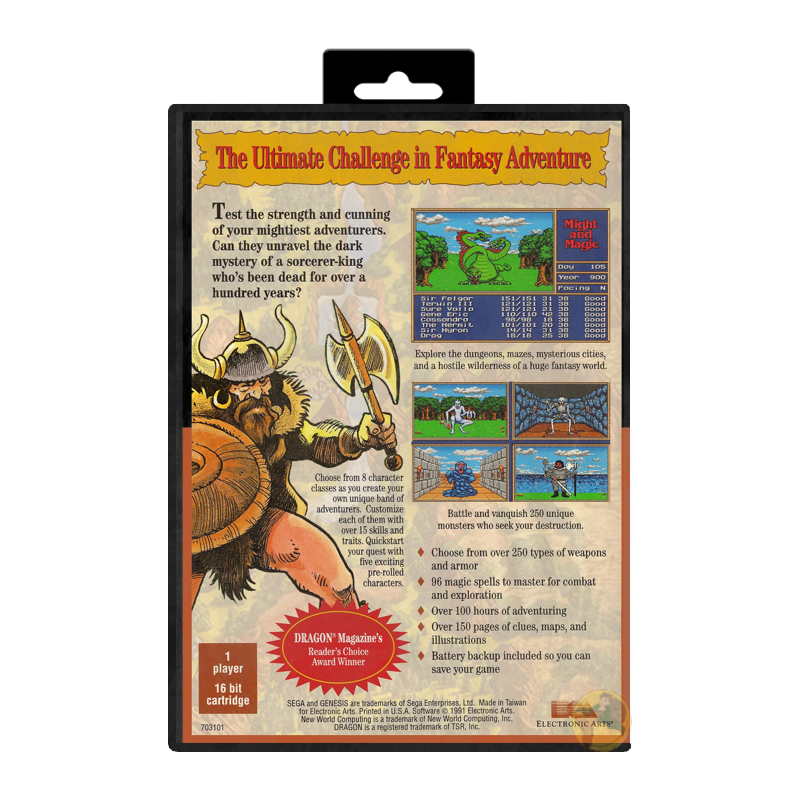 Might and Magic: Gates to Another World (Sega Genesis)