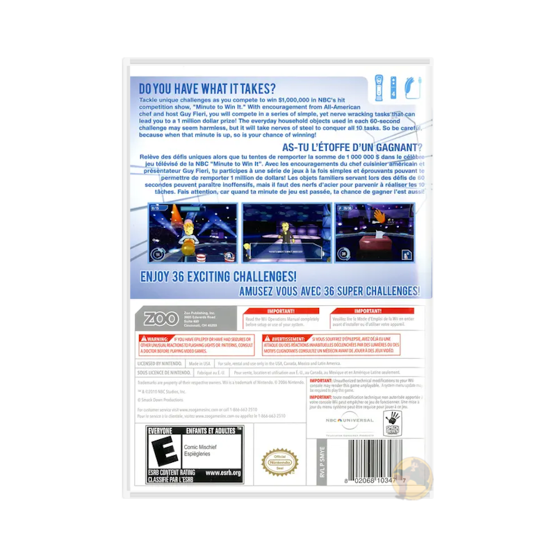 Minute to Win It (Nintendo Wii)