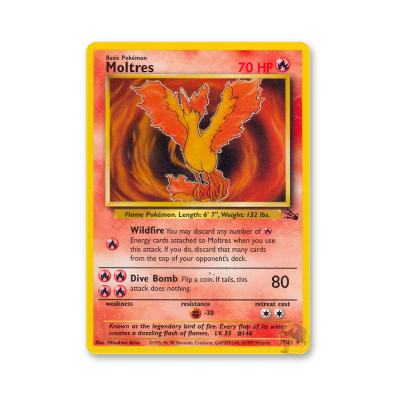 Moltres (Unlimited) - 27/62 (Fossil)