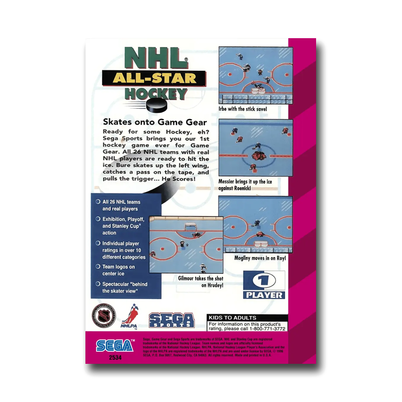 NHL All-Star Hockey (Sega Game Gear)