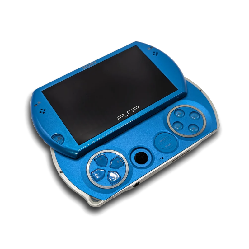 PlayStation PSP Go System - Blue 128GB (Reshelled, New Screen, Modded)