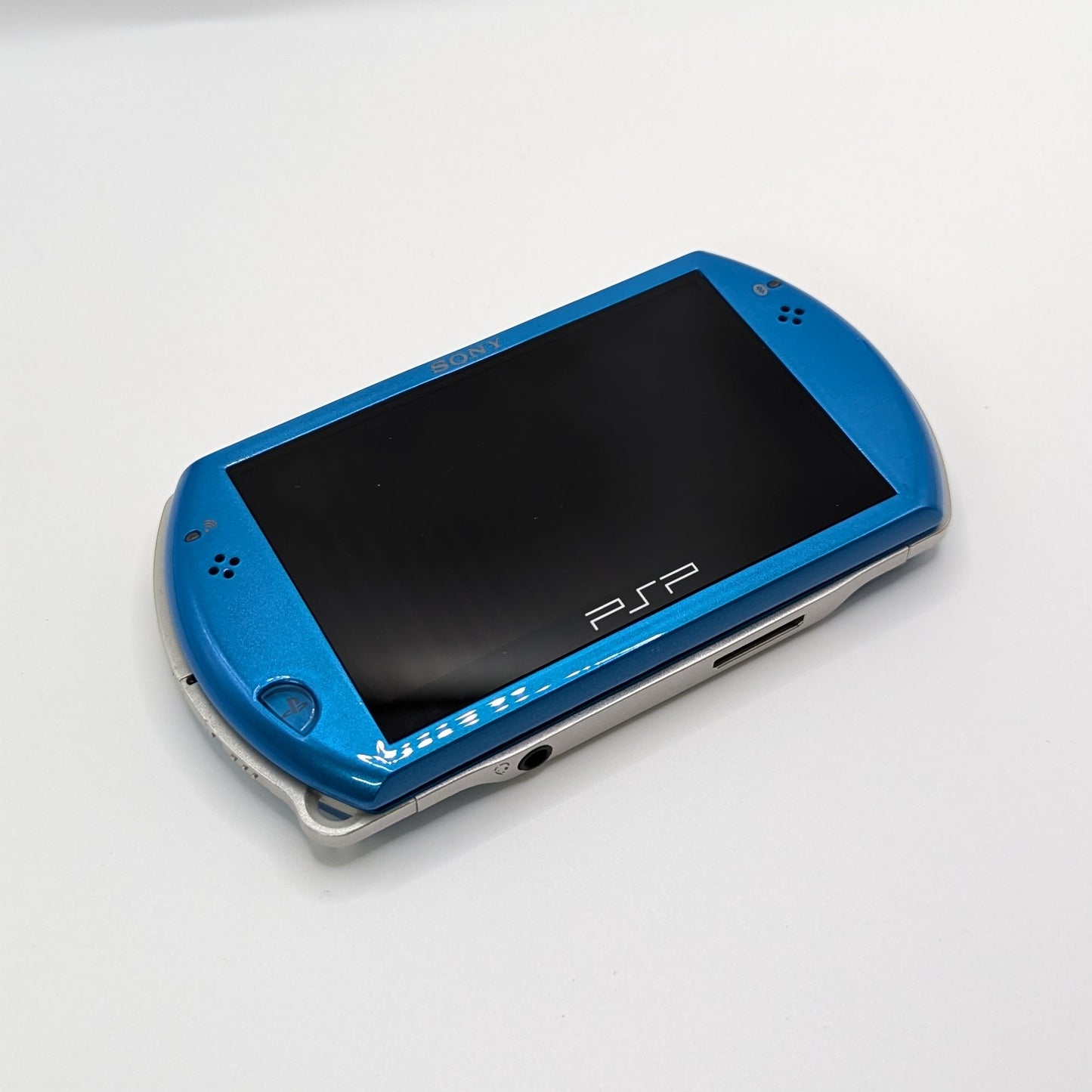 PlayStation PSP Go System - Blue 128GB (Reshelled, New Screen, Modded)