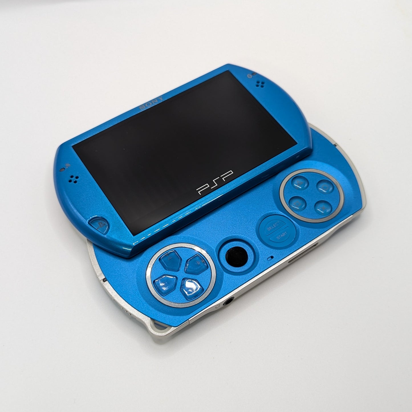 PlayStation PSP Go System - Blue 128GB (Reshelled, New Screen, Modded)