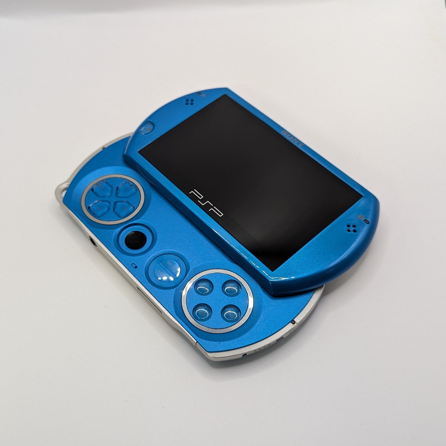 PlayStation PSP Go System - Blue 128GB (Reshelled, New Screen, Modded)