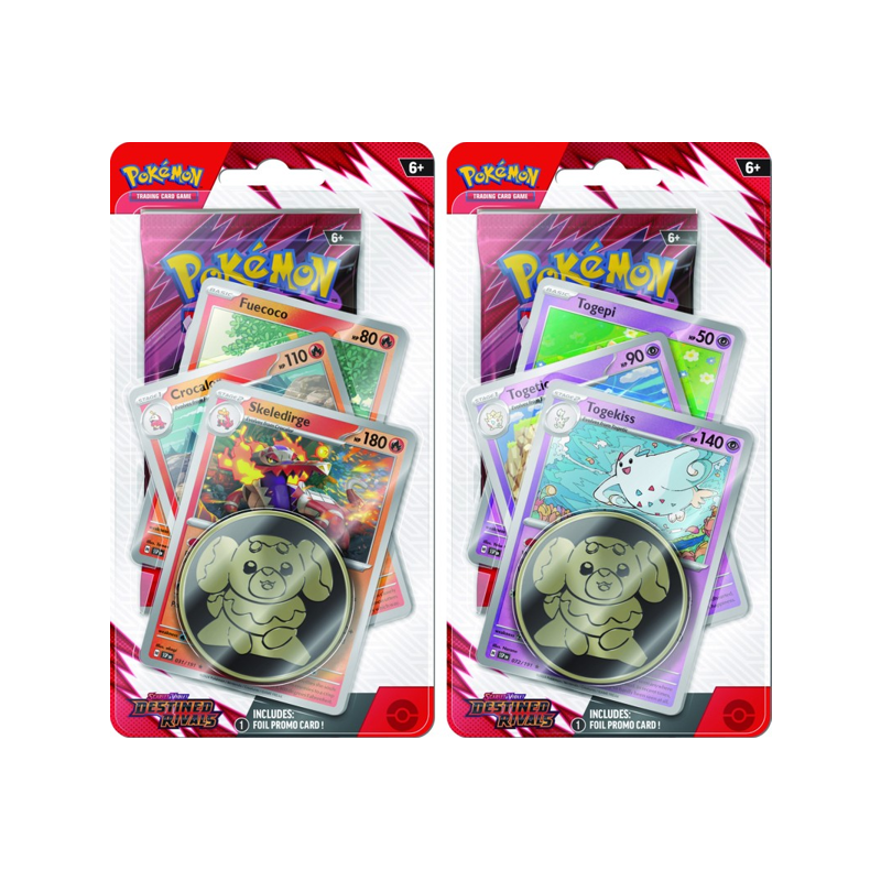 Pokémon TCG: Scarlet & Violet - Destined Rivals Checklane Blisters (1 Pack, 3 Promos, 1 Coin)