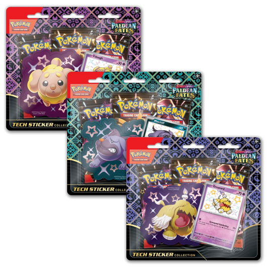 Pokémon TCG: Scarlet & Violet - Paldean Fates Tech Sticker Collection (Styles May Vary)