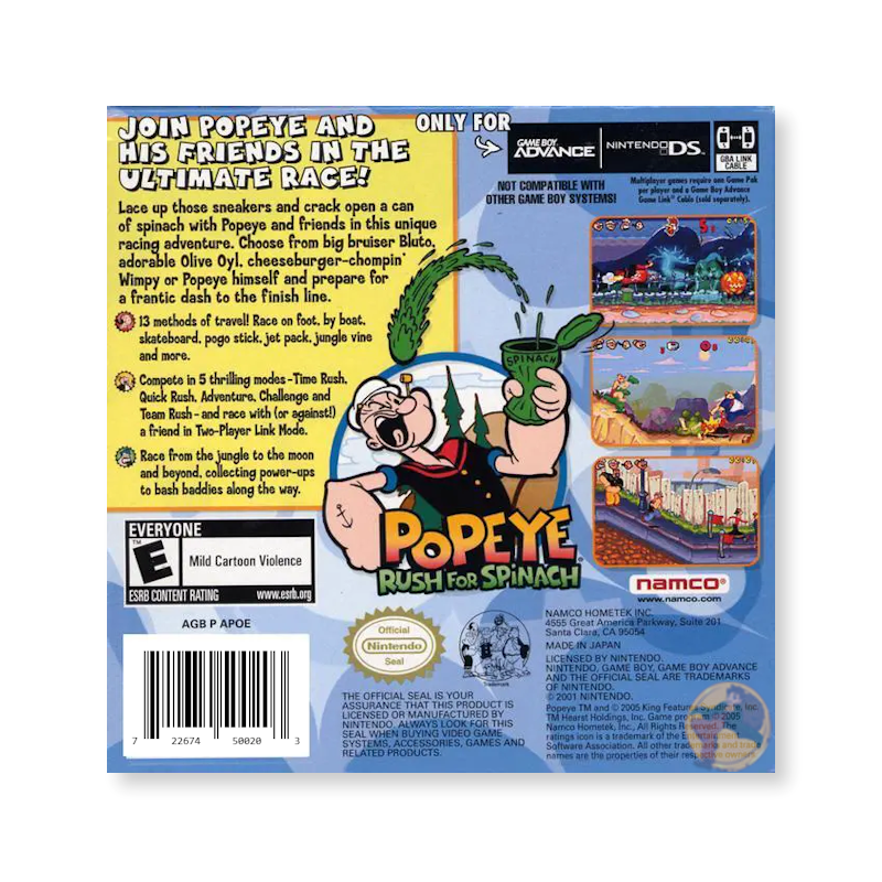 Popeye: Rush for Spinach (Nintendo Game Boy Advance)