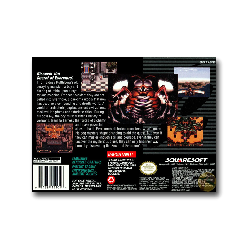 Secret of Evermore (Nintendo SNES)