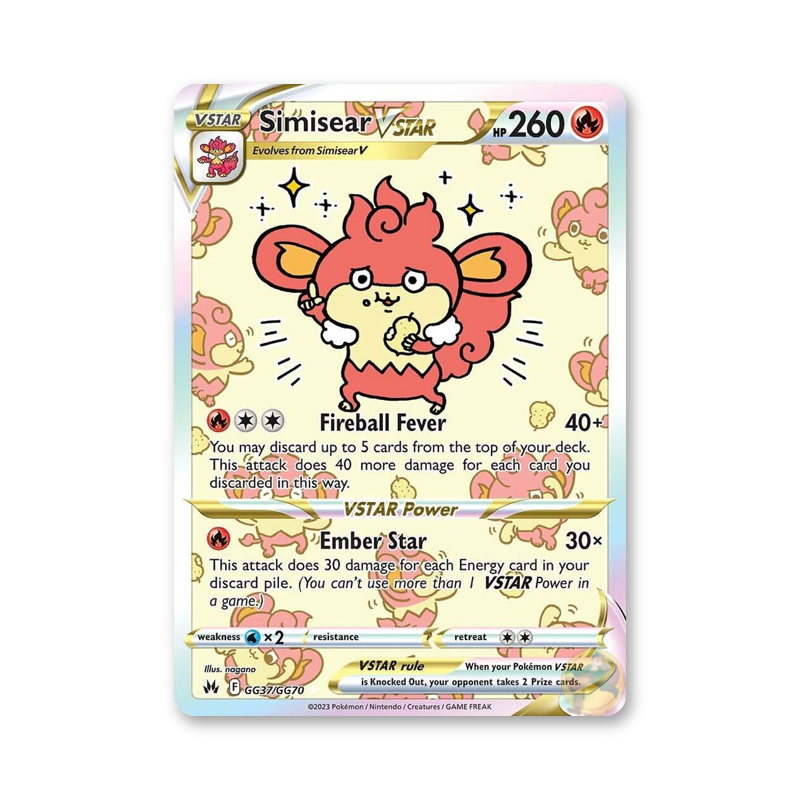 Simisear Vstar - GG37/GG70 (Crown Zenith: Galarian Gallery)