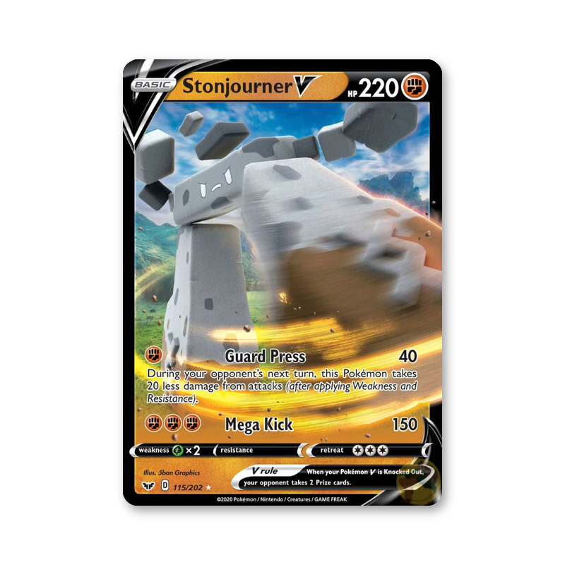 Stonjourner V - 115/202 (Sword & Shield Base Set)