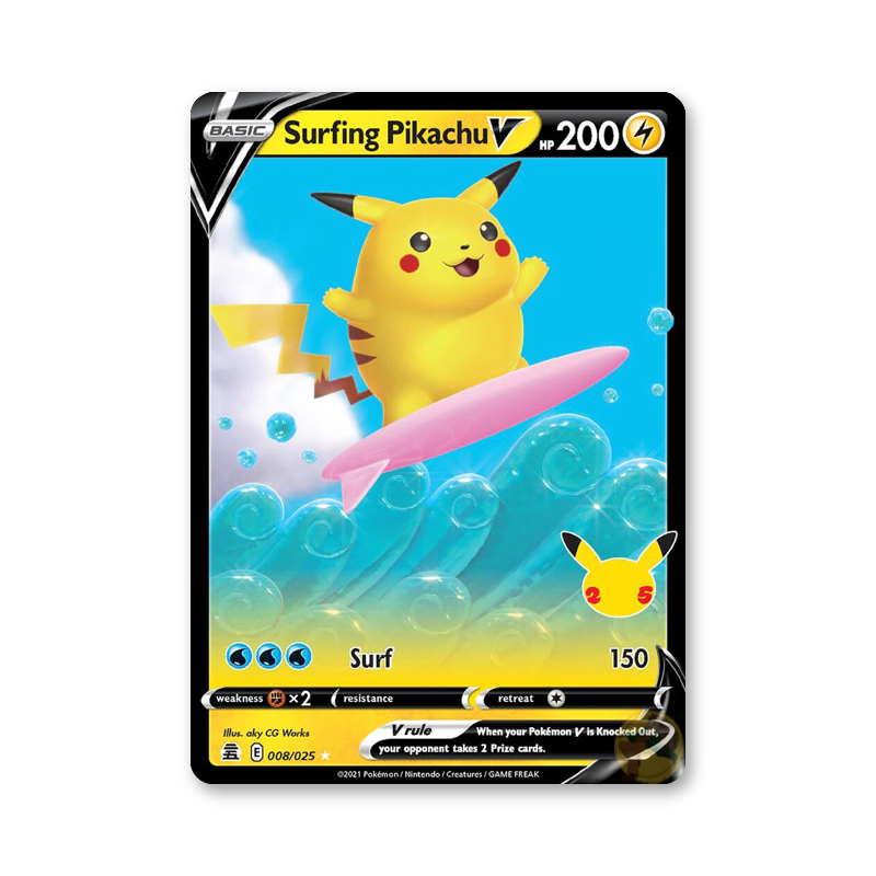 Surfing Pikachu V - 008/025 (Celebrations)