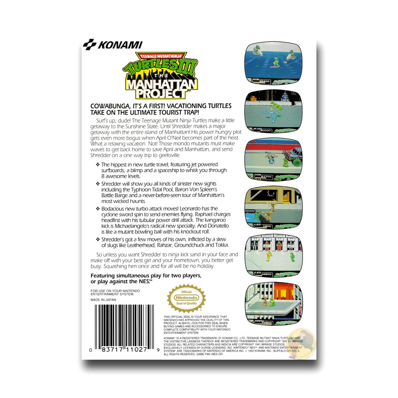 Teenage Mutant Ninja Turtles III: The Manhattan Project (Nintendo NES)