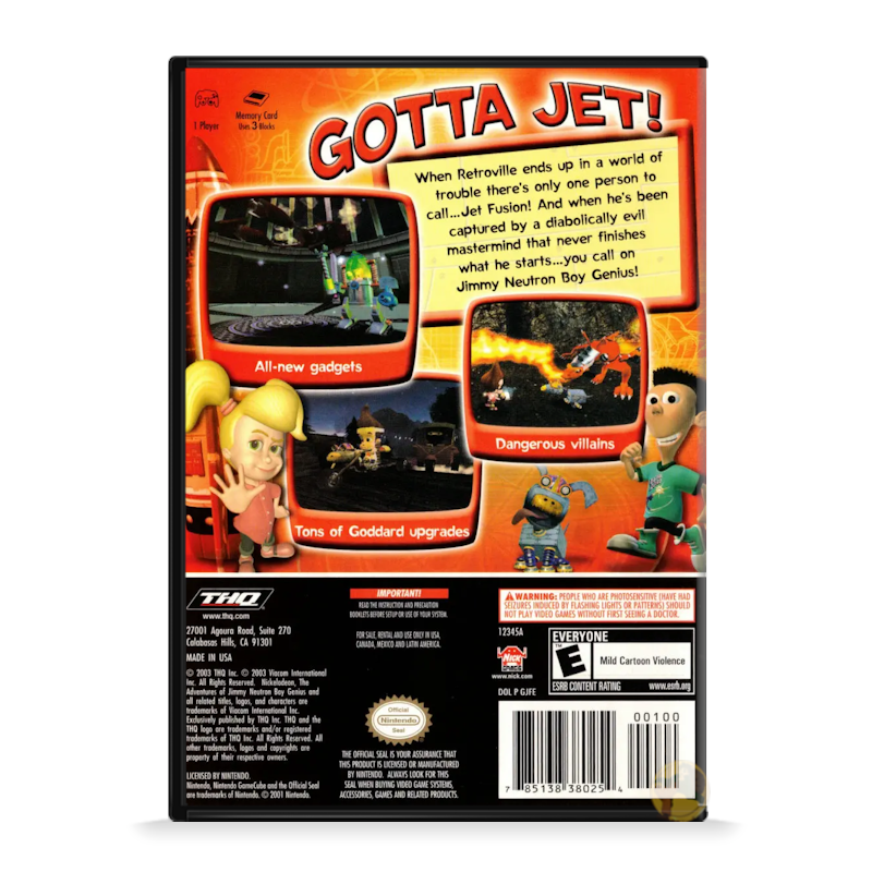Adventures of Jimmy Neutron Boy Genius: Jet Fusion (Nintendo GameCube)
