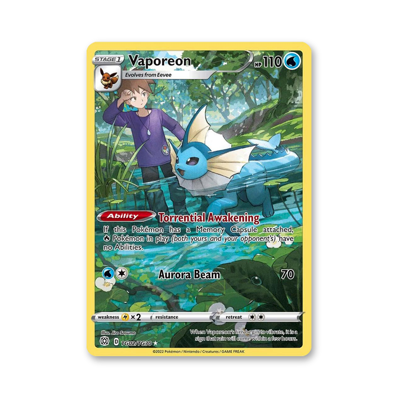 Vaporeon - TG02/TG30 (Brilliant Stars Trainer Gallery)