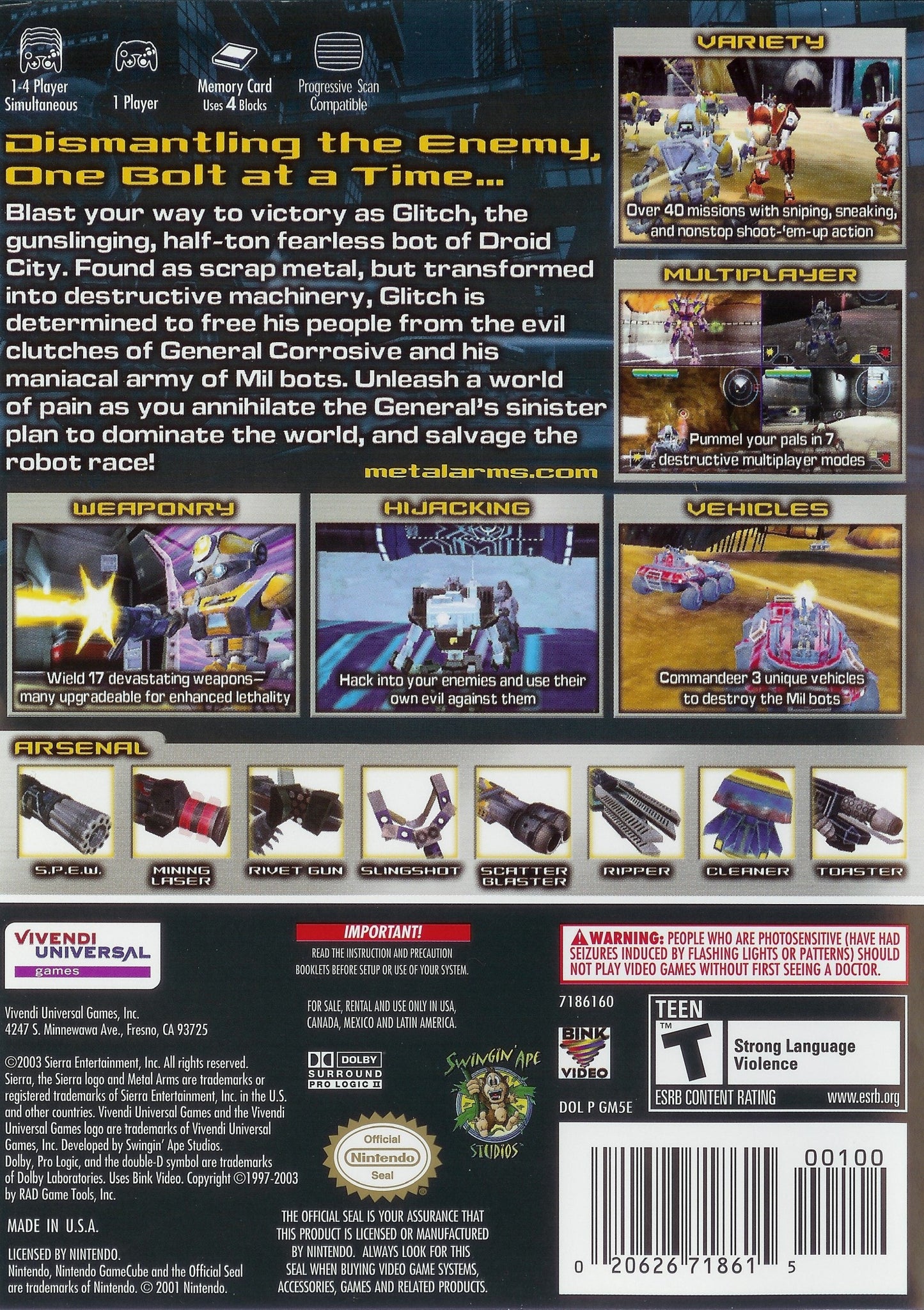 Metal Arms: Glitch in the System (Nintendo GameCube)
