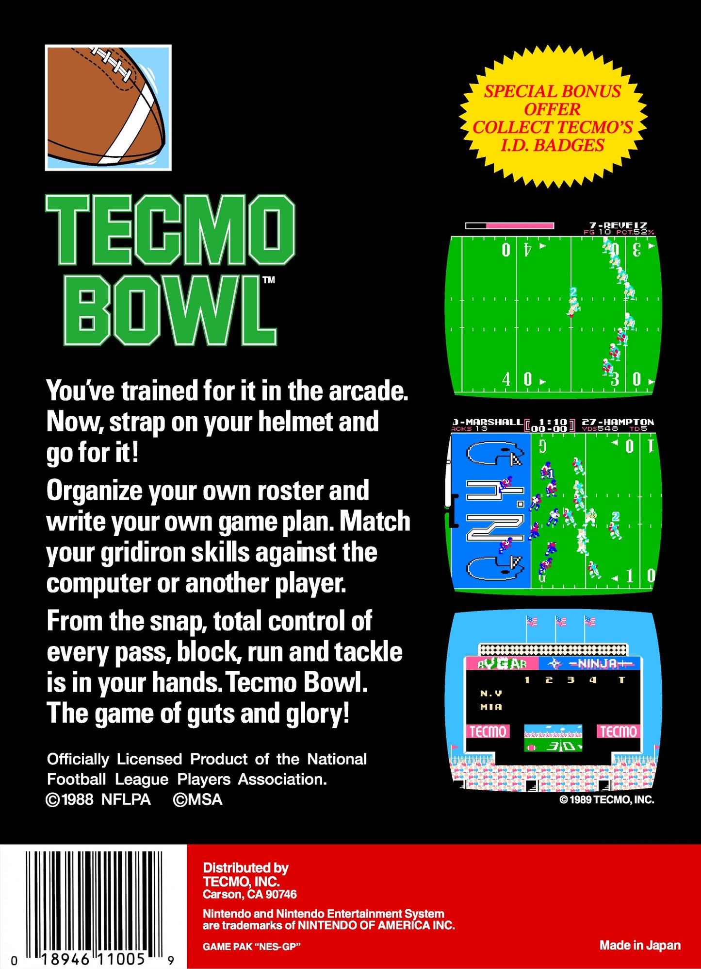 Tecmo Bowl (Nintendo NES)