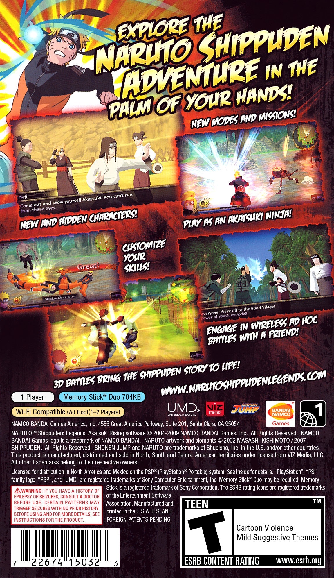 Naruto Shippuden Legends: Akatsuki Rising (Sony PlayStation Portable)
