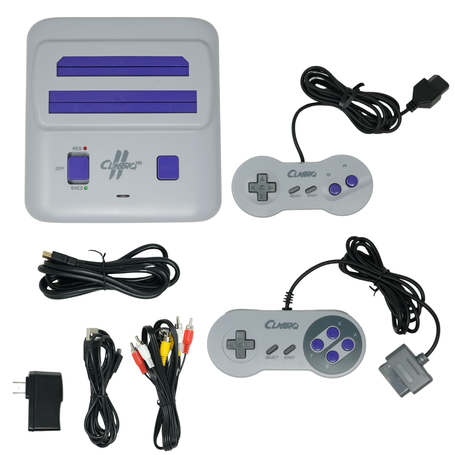 Classiq 2 HD Console - Gray/Purple (NES & SNES)