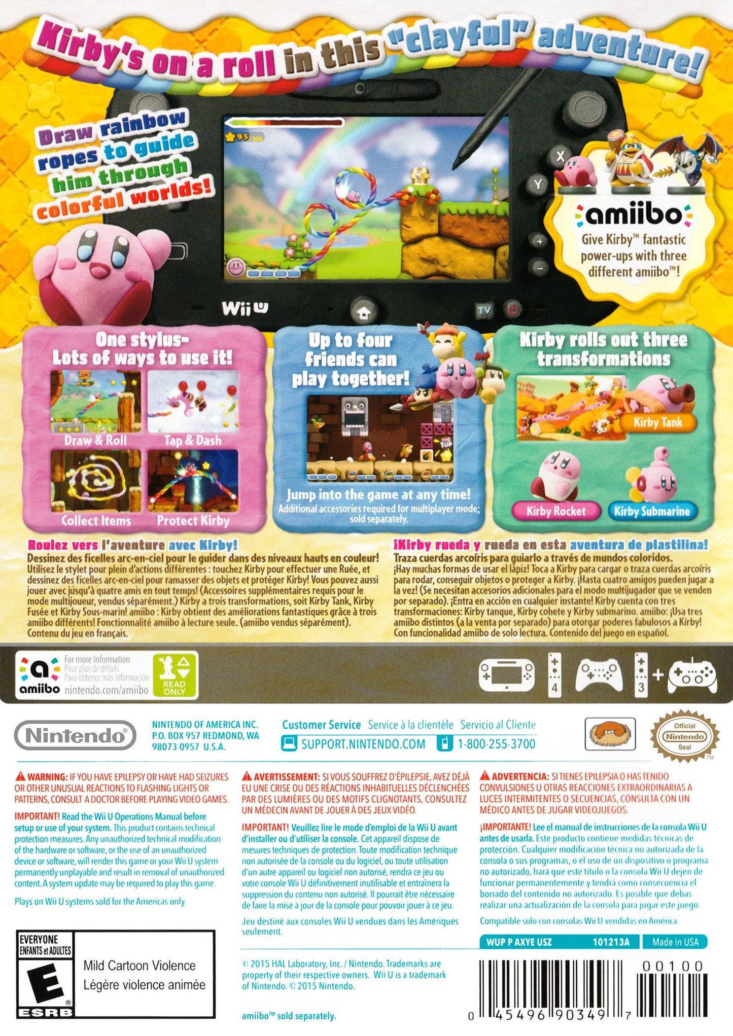 Kirby and the Rainbow Curse (Nintendo Wii U)