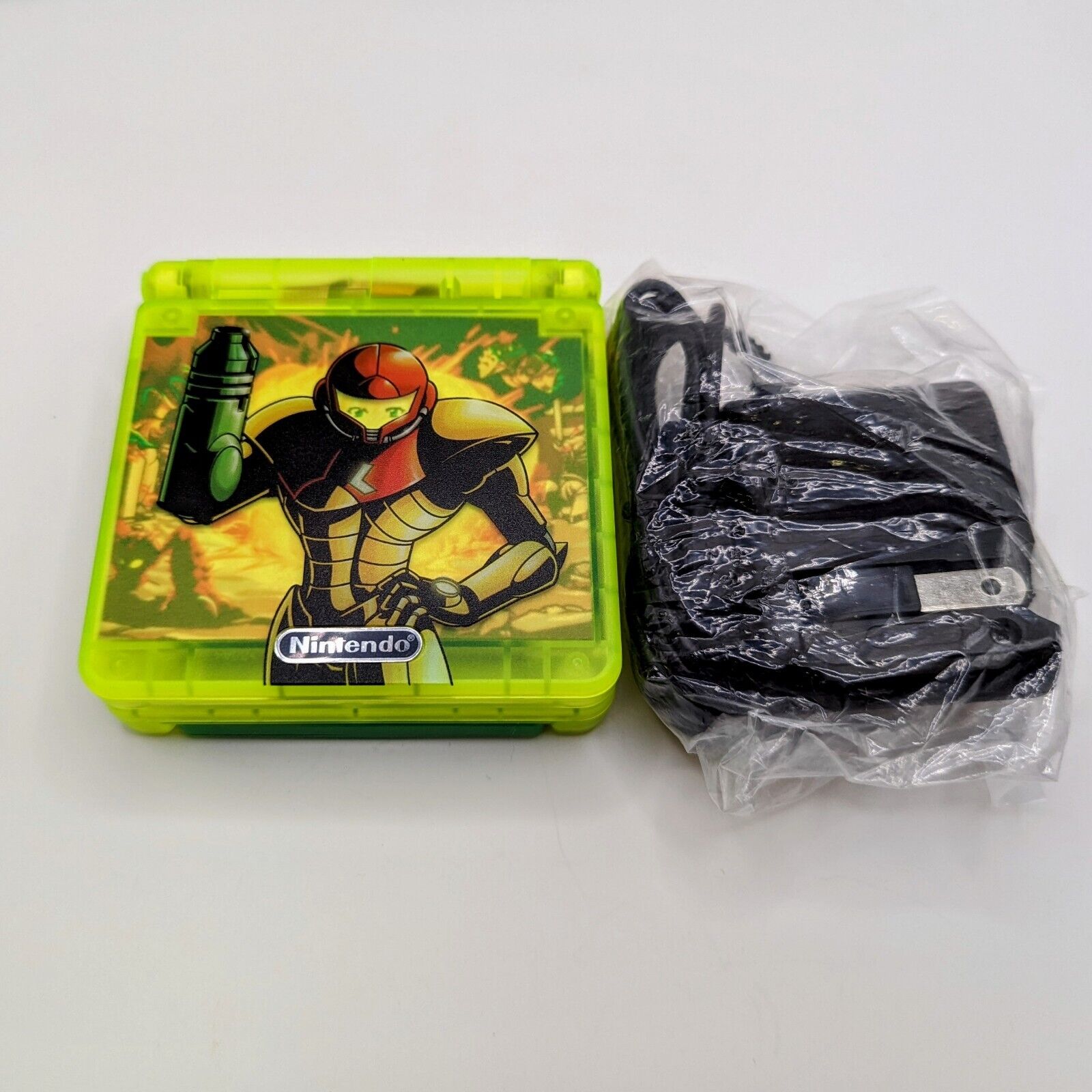 Game Boy Advance SP Crystal Green Metroid Samus Aran Shell IPS