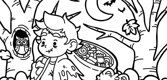 Spooky Coloring Fun with Spanky & Blarfield! Happy Halloween!
