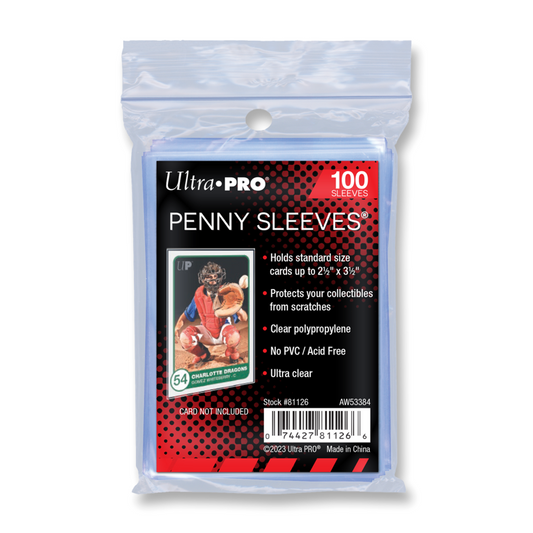2.5" x 3.5" Soft Sleeve (Penny Sleeve) 100 Count Pack (Ultra Pro)