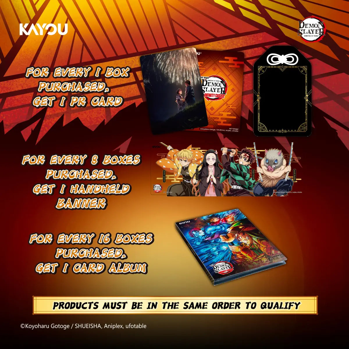 Demon Slayer: Kimetsu no Yaiba Collectable Cards - Infinity Castle Edition Series 1 Hobby Box (Kayou US) [12 Packs]