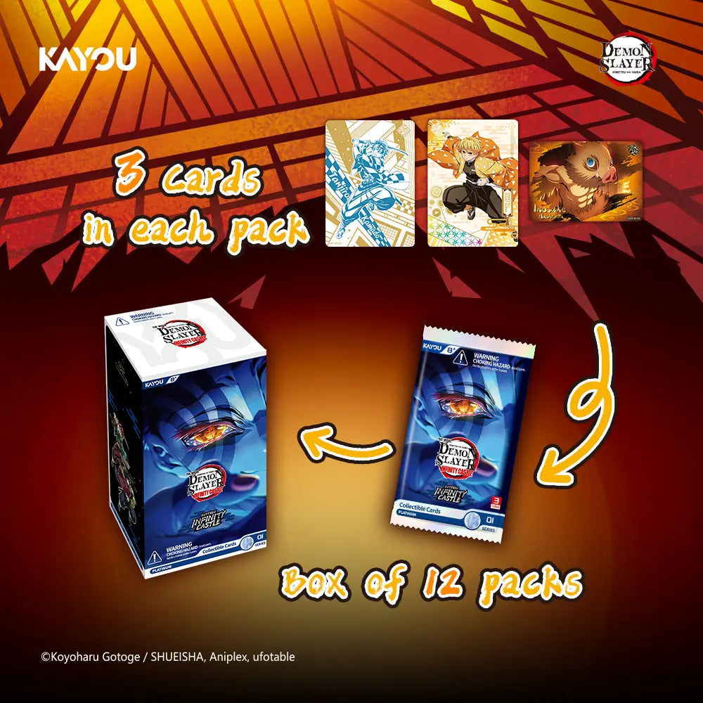 Demon Slayer: Kimetsu no Yaiba Collectable Cards - Infinity Castle Edition Series 1 Hobby Box (Kayou US) [12 Packs]
