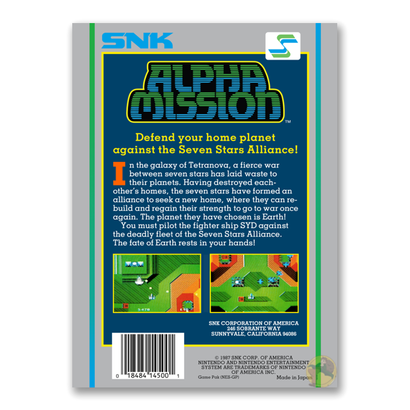 Alpha Mission [5 Screw] (Nintendo NES)
