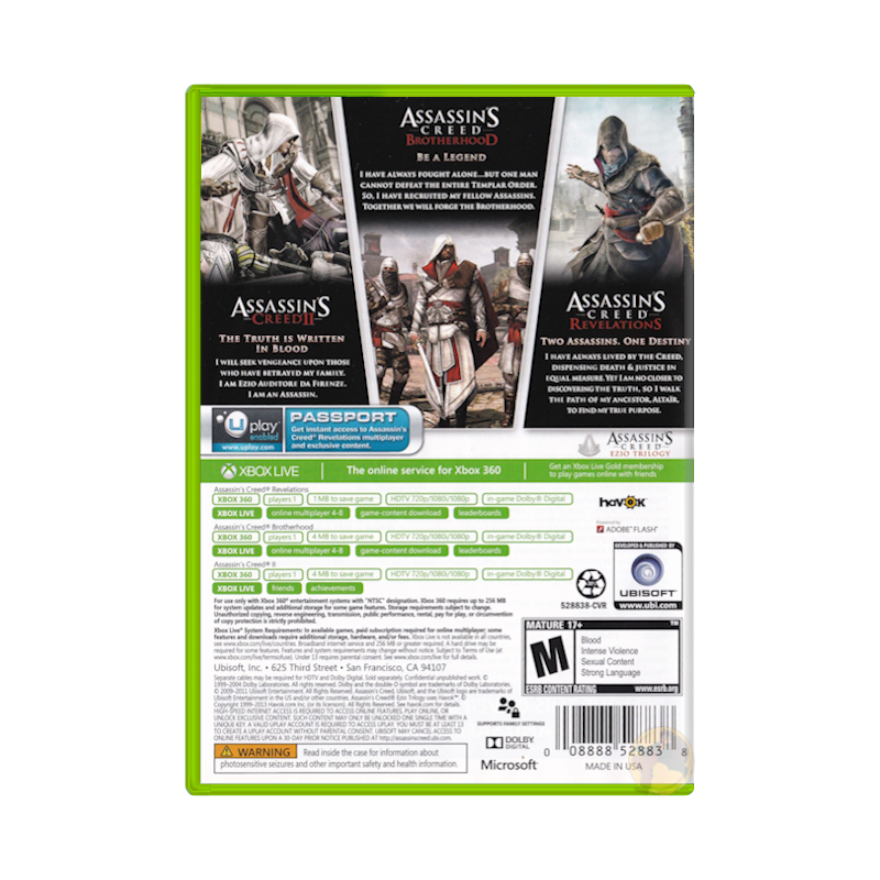 Assassin's Creed: Ezio Trilogy (Xbox 360)